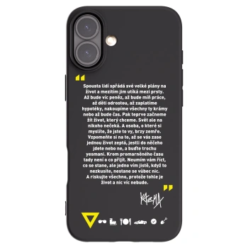 Picasee silikónový čierny obal pre Apple iPhone 16 Plus - Kazma - BUĎTE TROCHU YESMANI