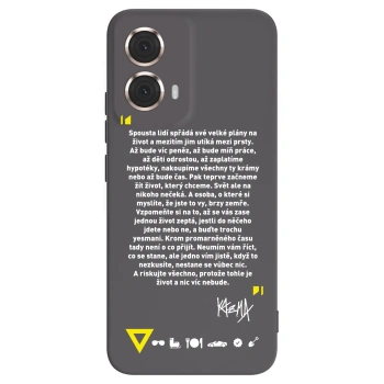 Picasee silikónový čierny obal pre Motorola Moto G85 - Kazma - BUĎTE TROCHU YESMANI
