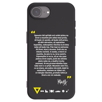 Picasee silikónový čierny obal pre Apple iPhone 16e - Kazma - BUĎTE TROCHU YESMANI