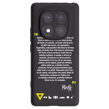 Picasee silikónový čierny obal pre Xiaomi Redmi Note 14 Pro+ 5G - Kazma - BUĎTE TROCHU YESMANI