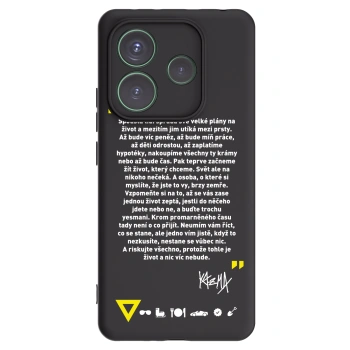 Picasee silikónový čierny obal pre Xiaomi Redmi Note 14 5G - Kazma - BUĎTE TROCHU YESMANI