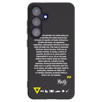 Picasee silikónový čierny obal pre Samsung Galaxy S25 5G - Kazma - BUĎTE TROCHU YESMANI