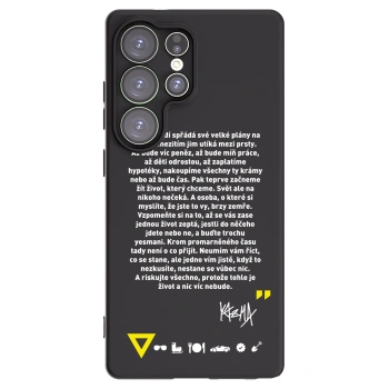 Picasee silikónový čierny obal pre Samsung Galaxy S25 Ultra 5G - Kazma - BUĎTE TROCHU YESMANI