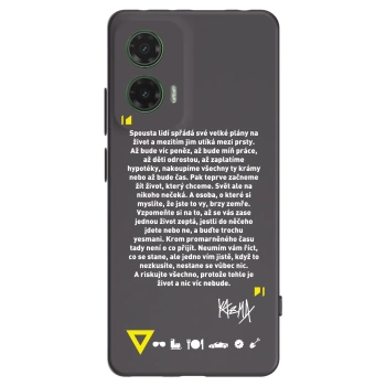 Picasee silikónový čierny obal pre Motorola Moto G35 5G - Kazma - BUĎTE TROCHU YESMANI