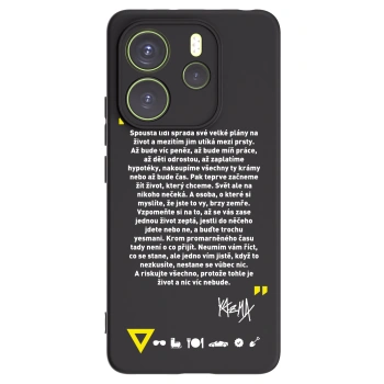 Picasee silikónový čierny obal pre Xiaomi Redmi Note 14 4G - Kazma - BUĎTE TROCHU YESMANI