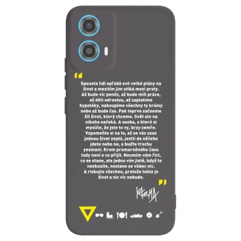 Picasee silikónový čierny obal pre Motorola Moto G34 5G - Kazma - BUĎTE TROCHU YESMANI