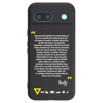 Picasee silikónový čierny obal pre Google Pixel 8a - Kazma - BUĎTE TROCHU YESMANI