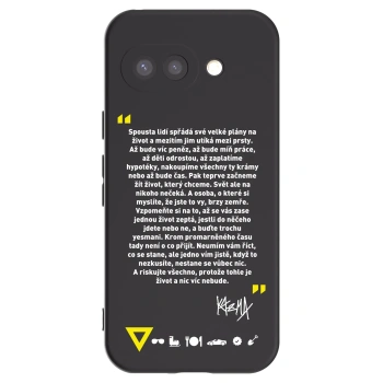 Picasee silikónový čierny obal pre Google Pixel 9a - Kazma - BUĎTE TROCHU YESMANI