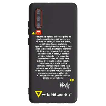 Picasee silikónový čierny obal pre Huawei P30 - Kazma - BUĎTE TROCHU YESMANI