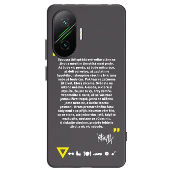 Picasee silikónový čierny obal pre Xiaomi Poco F7 Pro 5G - Kazma - BUĎTE TROCHU YESMANI