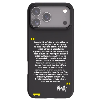 Picasee silikónový čierny obal pre Apple iPhone 17 Pro Max - Kazma - BUĎTE TROCHU YESMANI