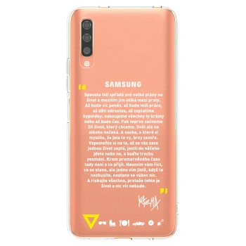 Picasee silikónový prehľadný obal pre Samsung Galaxy A70 A705F - Kazma - BUĎTE TROCHU YESMANI