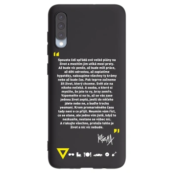 Picasee silikónový čierny obal pre Samsung Galaxy A70 A705F - Kazma - BUĎTE TROCHU YESMANI
