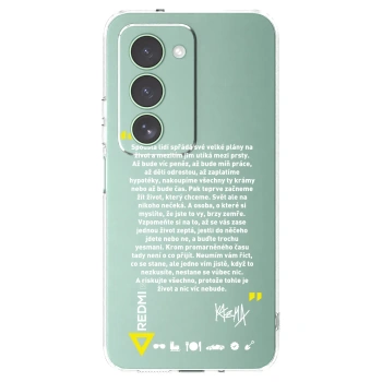 Picasee silikónový prehľadný obal pre Xiaomi Redmi 15 5G - Kazma - BUĎTE TROCHU YESMANI