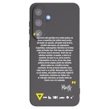 Picasee silikónový čierny obal pre Samsung Galaxy S25 FE 5G - Kazma - BUĎTE TROCHU YESMANI