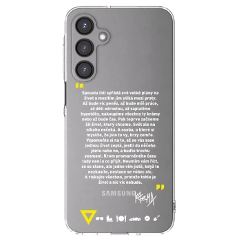 Picasee silikónový prehľadný obal pre Samsung Galaxy A16 4G - Kazma - BUĎTE TROCHU YESMANI