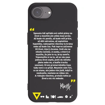 Picasee silikónový čierny obal pre Apple iPhone 17e - Kazma - BUĎTE TROCHU YESMANI