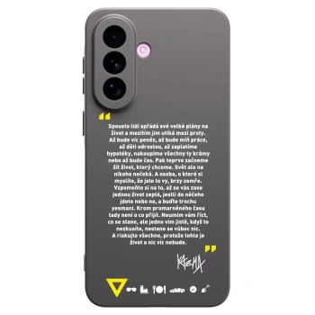 Picasee silikónový čierny obal pre Samsung Galaxy A57 5G - Kazma - BUĎTE TROCHU YESMANI