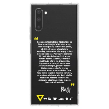 Picasee silikónový prehľadný obal pre Samsung Galaxy Note 10 N970F - Kazma - BUĎTE TROCHU YESMANI