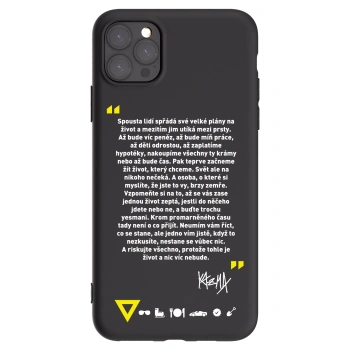 Picasee silikónový čierny obal pre Apple iPhone 11 Pro Max - Kazma - BUĎTE TROCHU YESMANI