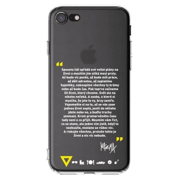Picasee silikónový prehľadný obal pre Apple iPhone 8 - Kazma - BUĎTE TROCHU YESMANI