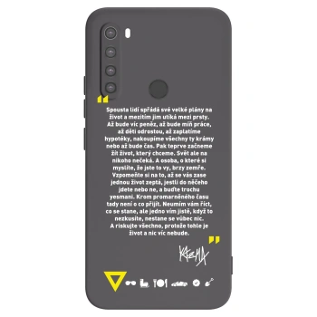 Picasee silikónový čierny obal pre Xiaomi Redmi Note 8 - Kazma - BUĎTE TROCHU YESMANI