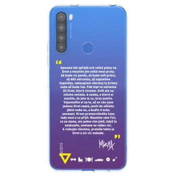 Picasee silikónový prehľadný obal pre Xiaomi Redmi Note 8T - Kazma - BUĎTE TROCHU YESMANI