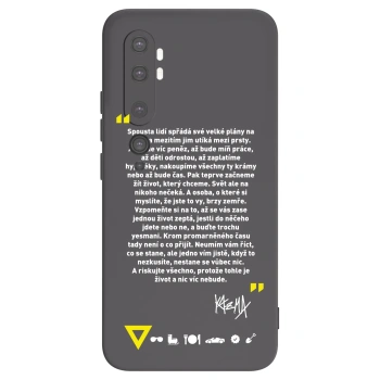 Picasee silikónový čierny obal pre Xiaomi Mi Note 10 (Pro) - Kazma - BUĎTE TROCHU YESMANI