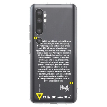 Picasee silikónový prehľadný obal pre Xiaomi Mi Note 10 (Pro) - Kazma - BUĎTE TROCHU YESMANI
