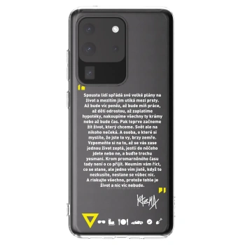 Picasee silikónový prehľadný obal pre Samsung Galaxy S20 Ultra 5G G988F - Kazma - BUĎTE TROCHU YESMANI