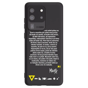 Picasee silikónový čierny obal pre Samsung Galaxy S20 Ultra 5G G988F - Kazma - BUĎTE TROCHU YESMANI