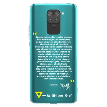 Picasee silikónový čierny obal pre Xiaomi Redmi Note 9 - Kazma - BUĎTE TROCHU YESMANI