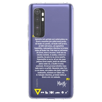 Picasee silikónový prehľadný obal pre Xiaomi Mi Note 10 Lite - Kazma - BUĎTE TROCHU YESMANI