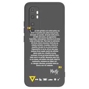 Picasee silikónový čierny obal pre Xiaomi Mi Note 10 Lite - Kazma - BUĎTE TROCHU YESMANI