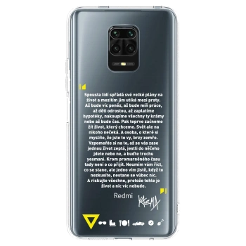 Picasee silikónový prehľadný obal pre Xiaomi Redmi Note 9S - Kazma - BUĎTE TROCHU YESMANI
