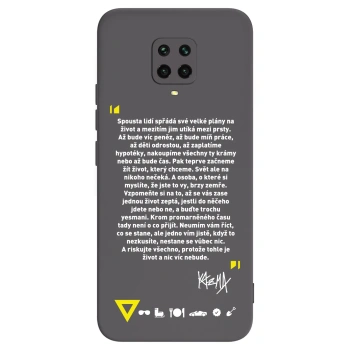 Picasee silikónový čierny obal pre Xiaomi Redmi Note 9S - Kazma - BUĎTE TROCHU YESMANI
