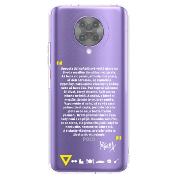 Picasee silikónový prehľadný obal pre Xiaomi Poco F2 Pro - Kazma - BUĎTE TROCHU YESMANI