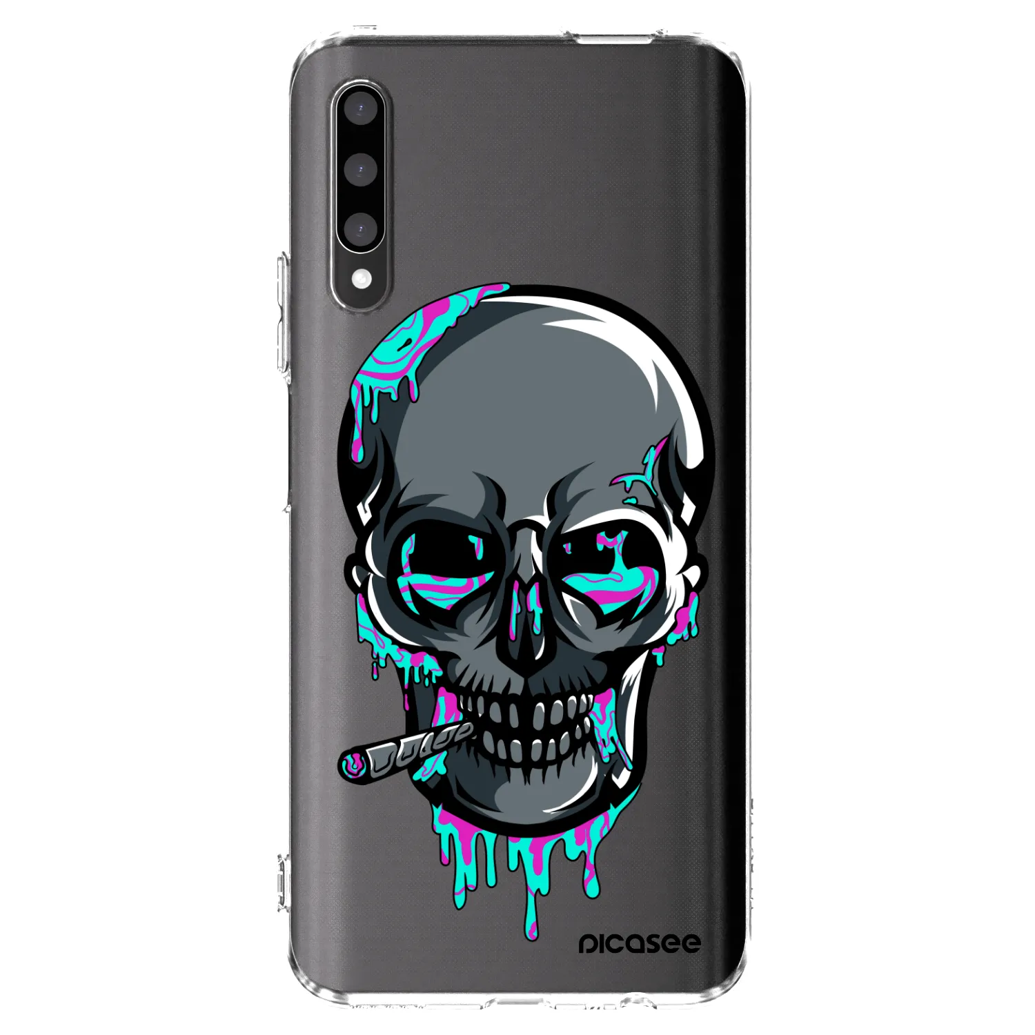 Silikónový prehľadný obal pre Honor 9X Pro - EARTH - Lebka 3.0