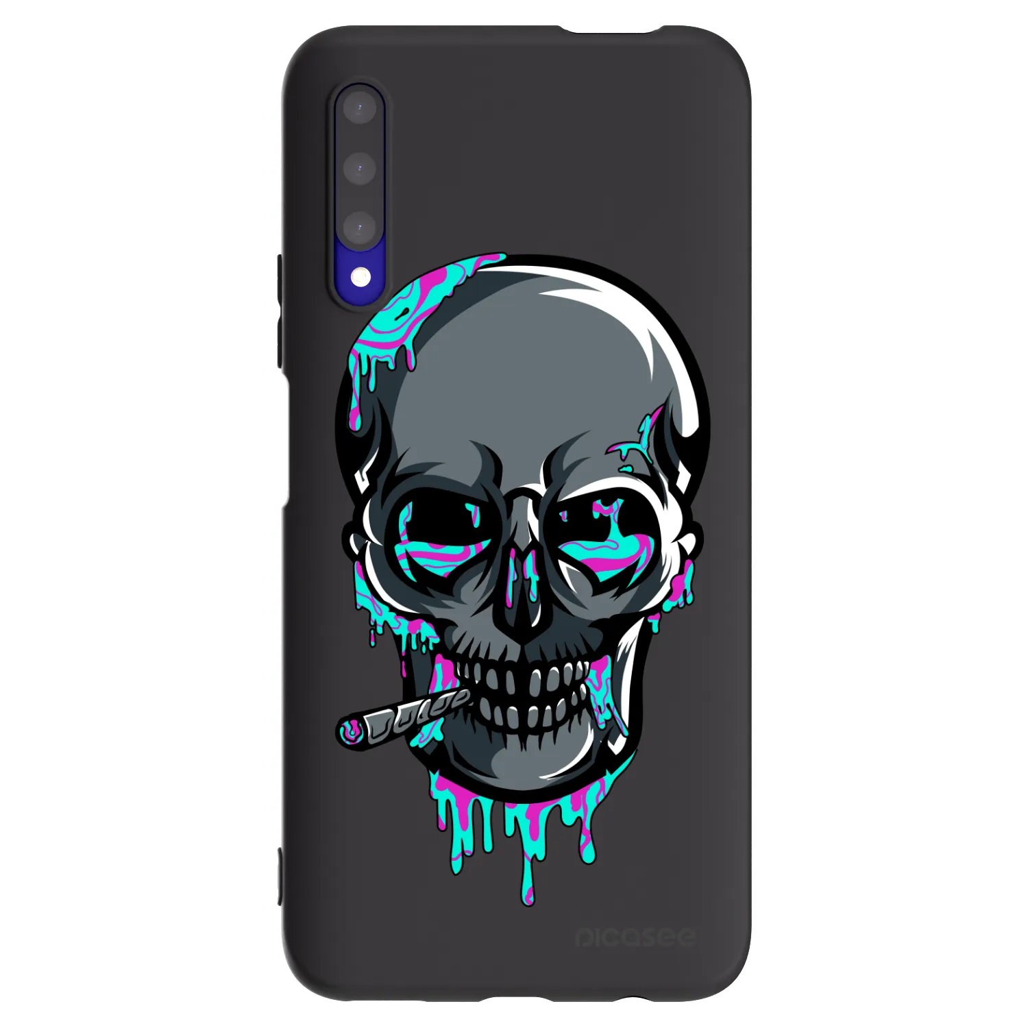 Picasee silikónový čierny obal pre Honor 9X Pro - EARTH - Lebka 3.0