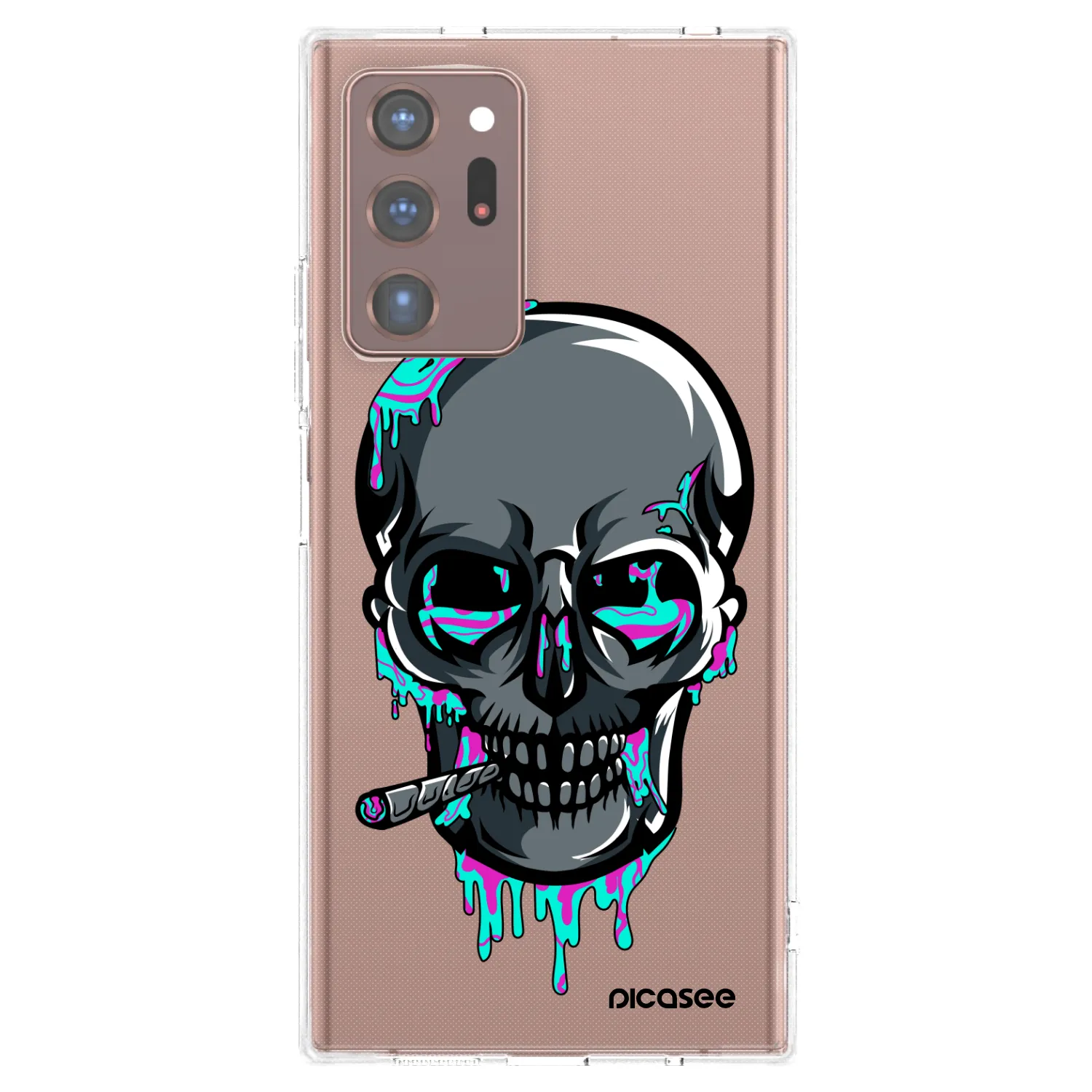 Picasee silikónový prehľadný obal pre Samsung Galaxy Note 20 Ultra - EARTH - Lebka 3.0