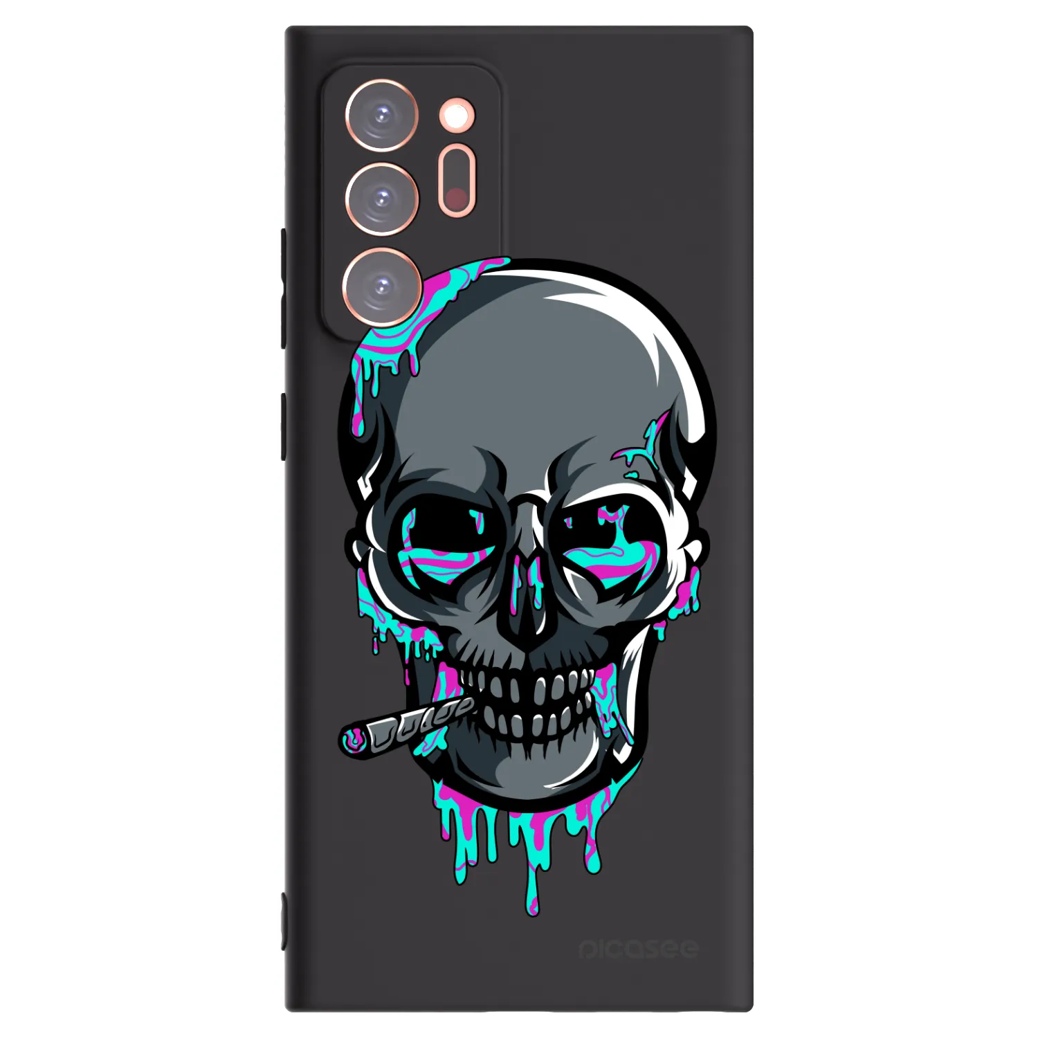 Picasee silikónový čierny obal pre Samsung Galaxy Note 20 Ultra - EARTH - Lebka 3.0