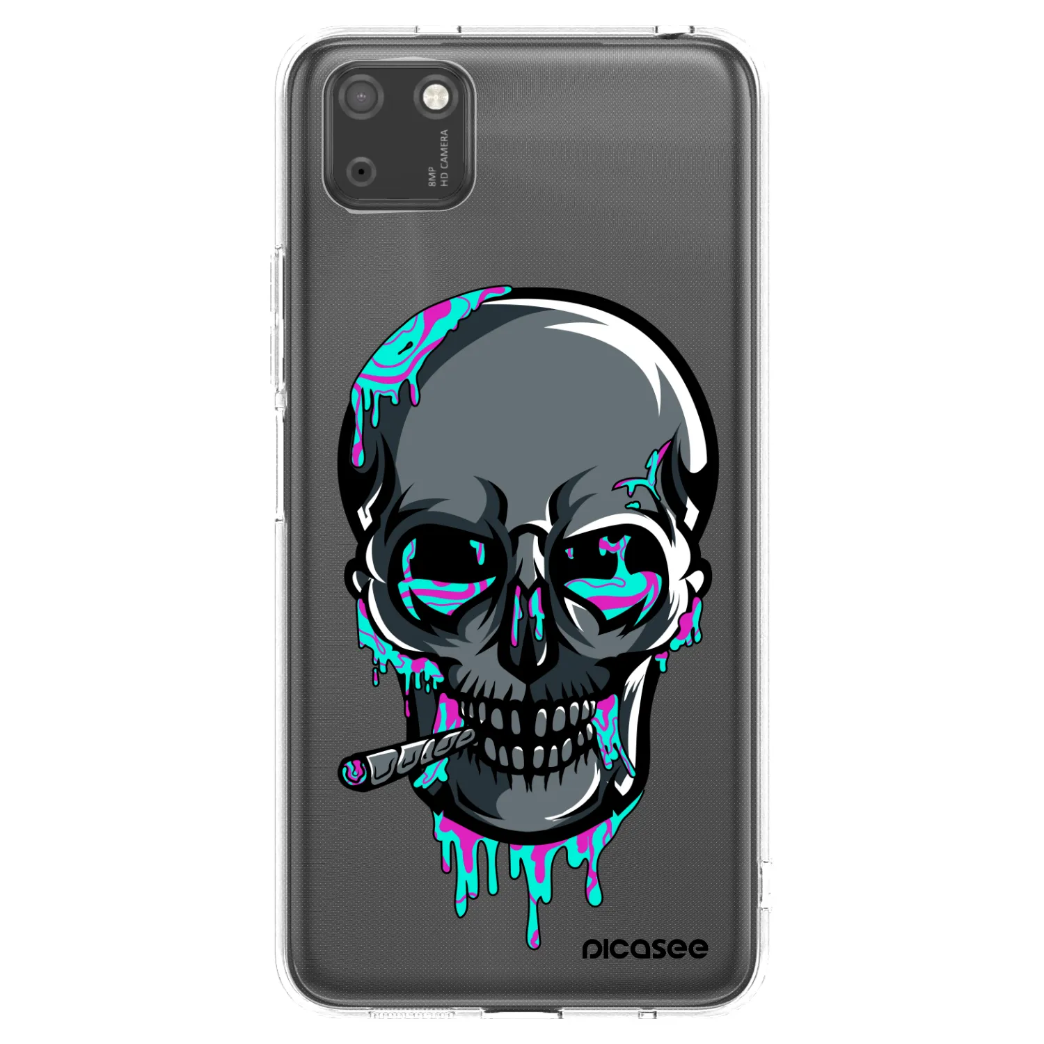 Silikónový prehľadný obal pre Huawei Y5P - EARTH - Lebka 3.0