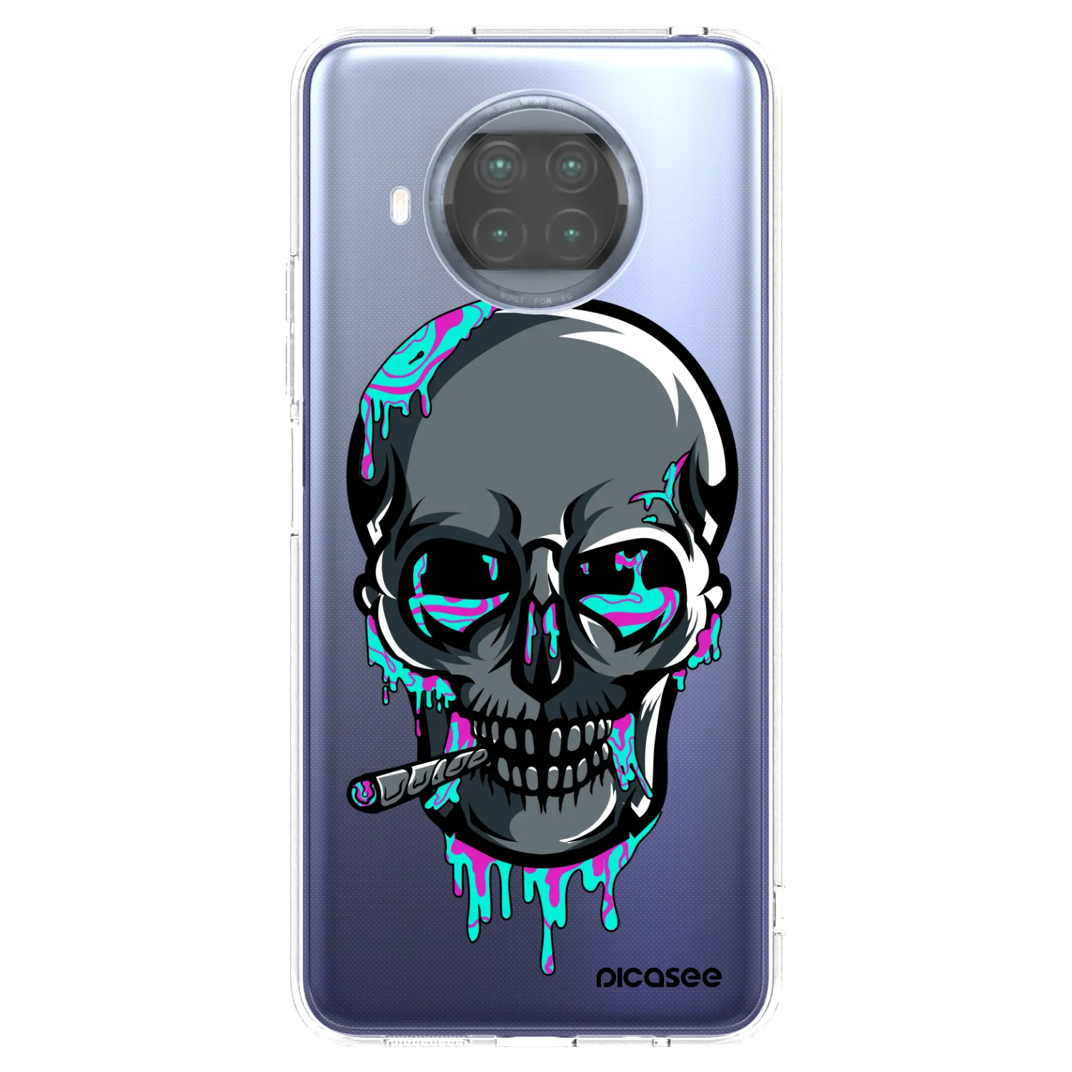 Picasee silikónový prehľadný obal pre Xiaomi Mi 10T Lite - EARTH - Lebka 3.0