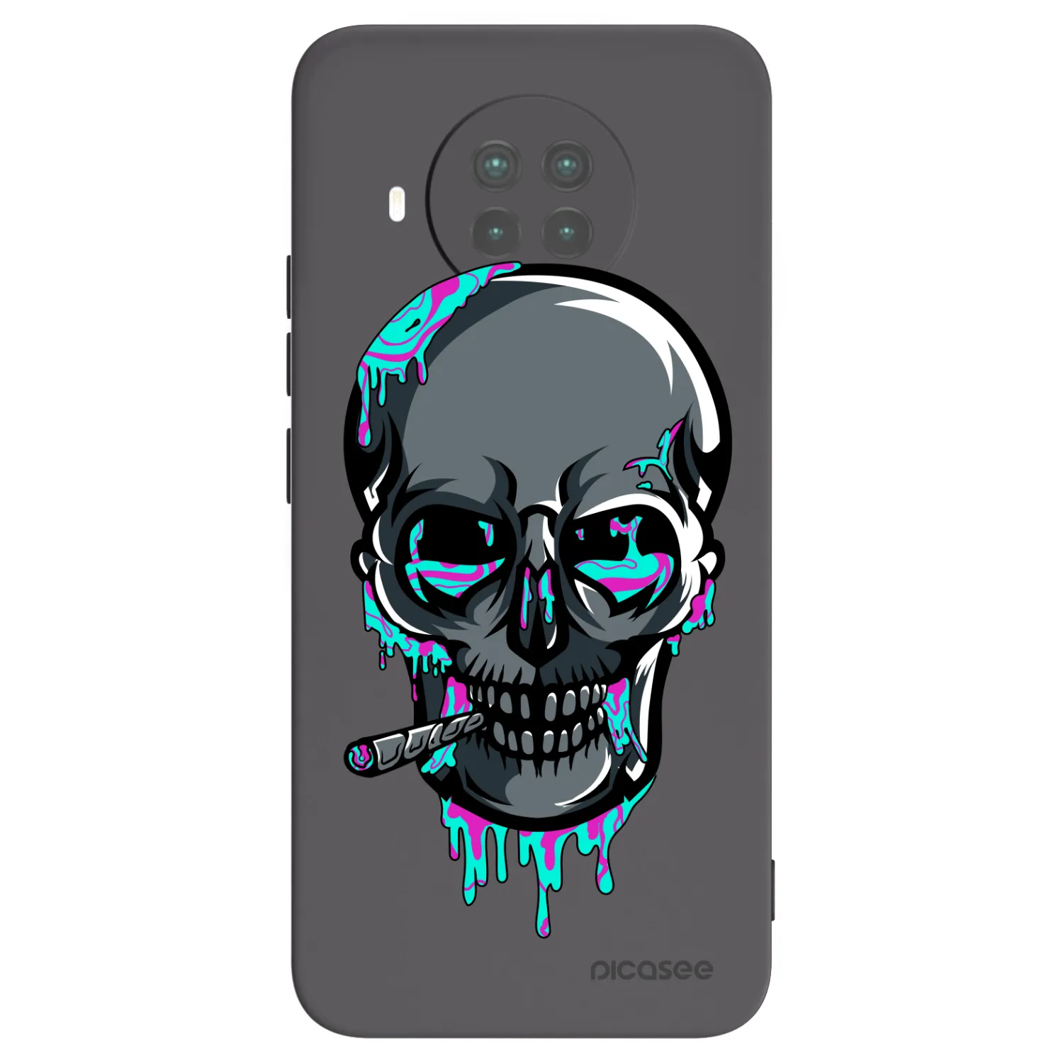 Picasee silikónový čierny obal pre Xiaomi Mi 10T Lite - EARTH - Lebka 3.0