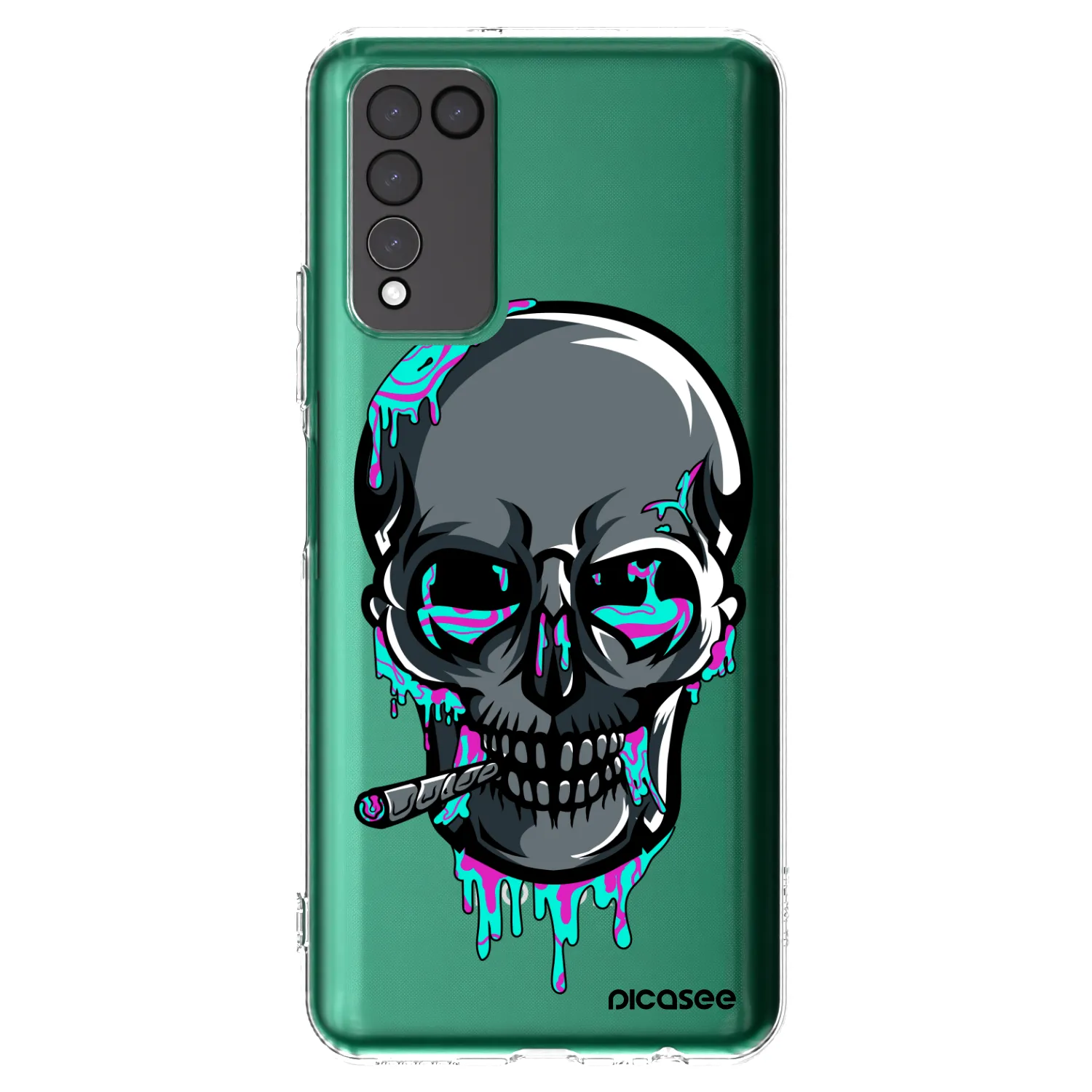 Silikónový prehľadný obal pre Honor 10X Lite - EARTH - Lebka 3.0