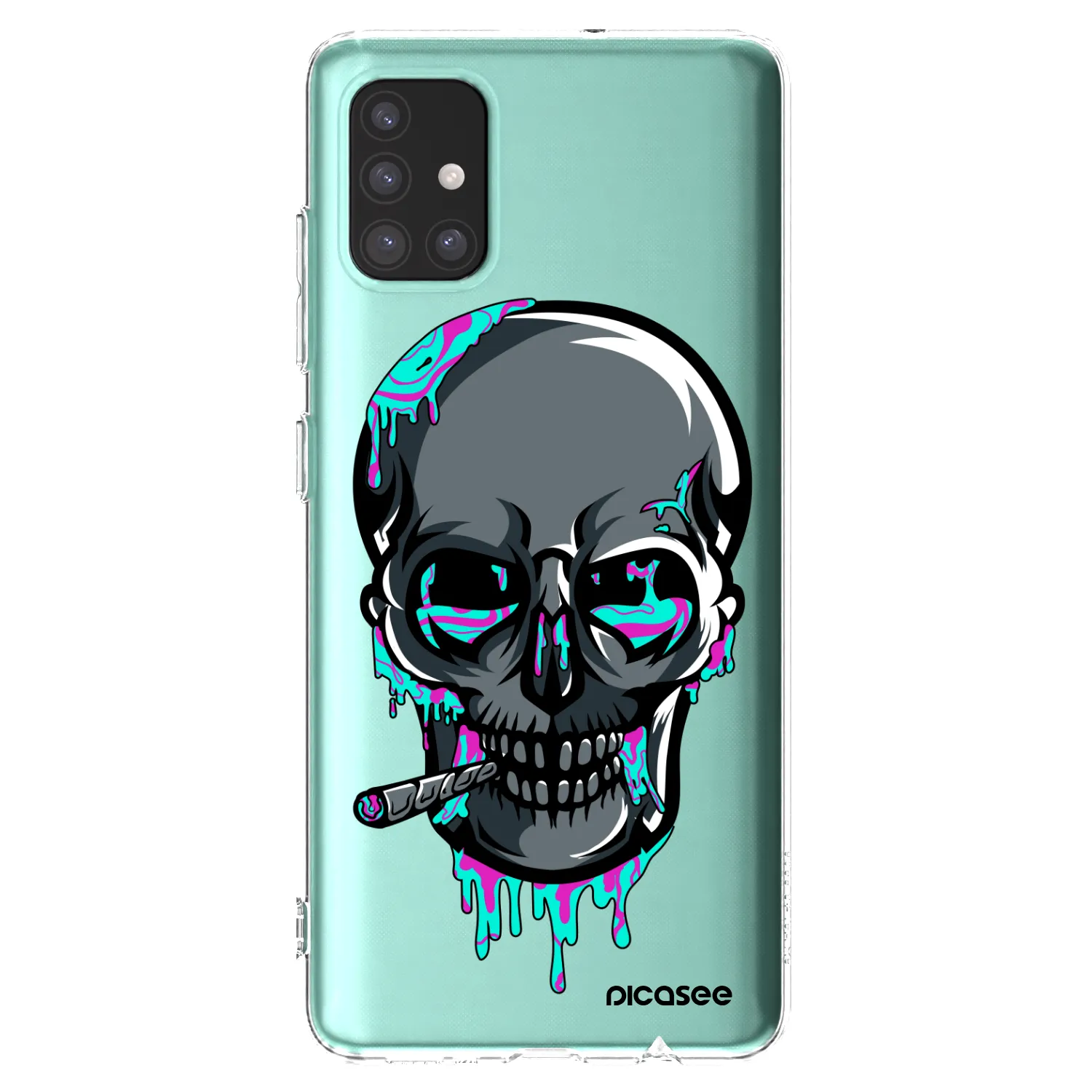 Picasee silikónový prehľadný obal pre Samsung Galaxy M51 M515F - EARTH - Lebka 3.0