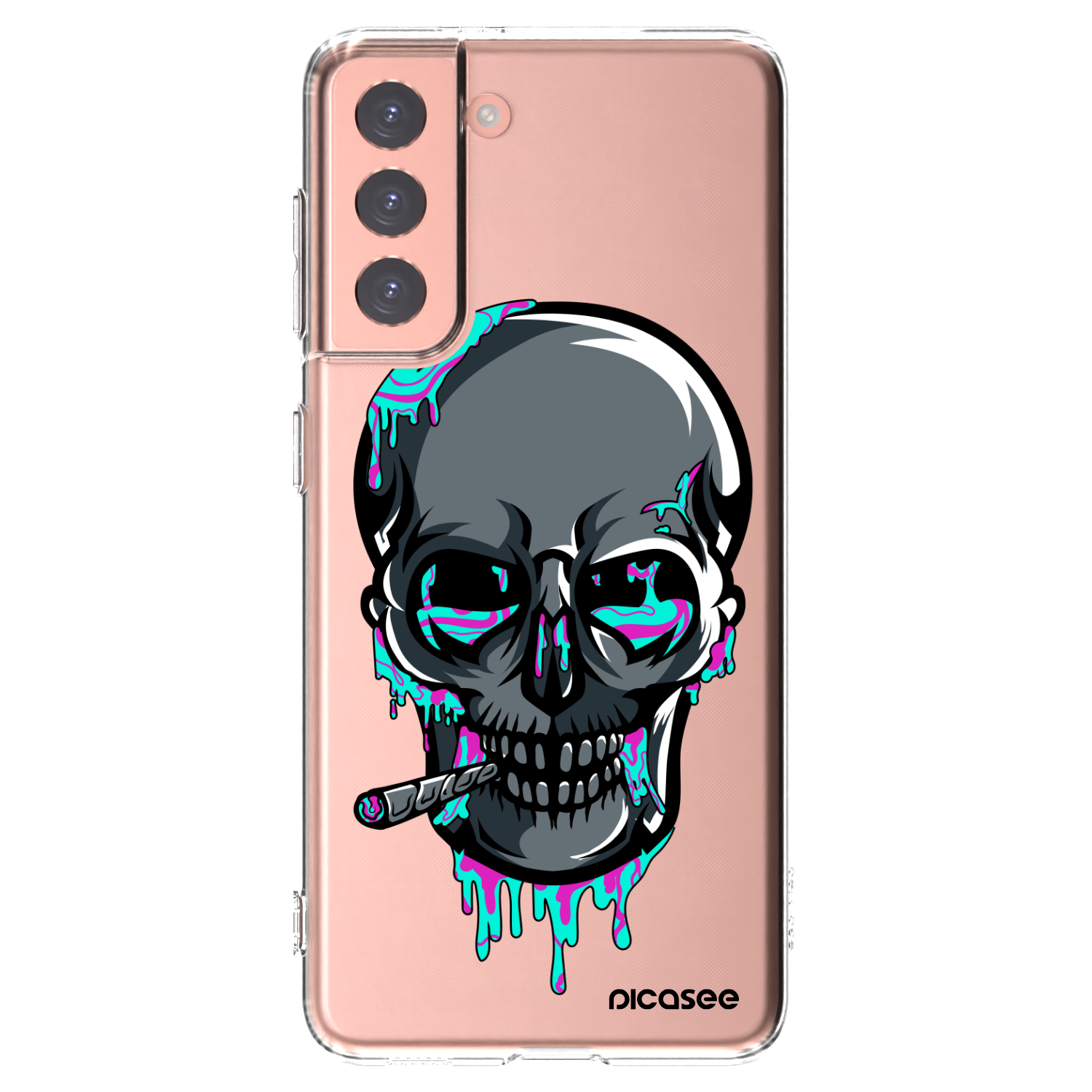 Silikónový prehľadný obal pre Samsung Galaxy S21 5G G991B - EARTH - Lebka 3.0
