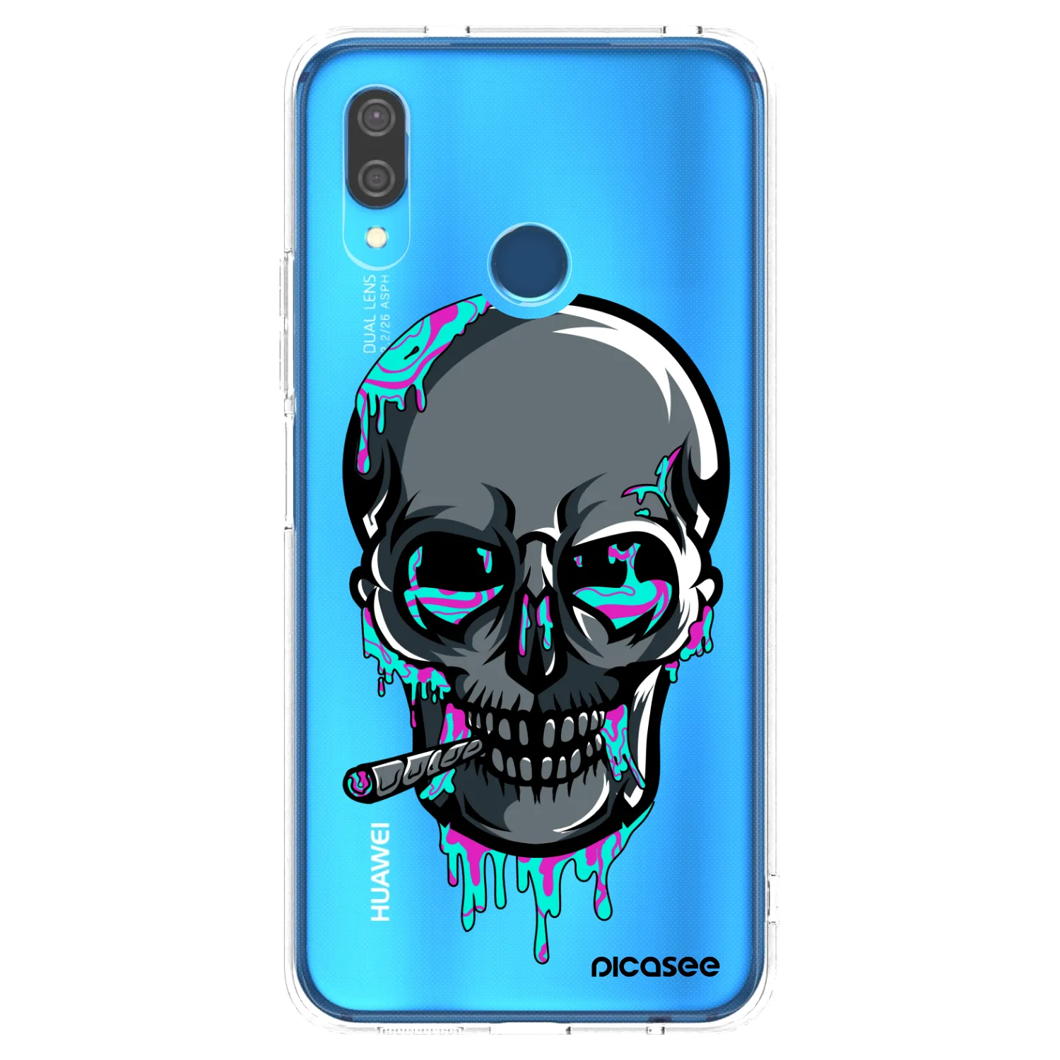 Picasee silikónový prehľadný obal pre Huawei P20 Lite - EARTH - Lebka 3.0