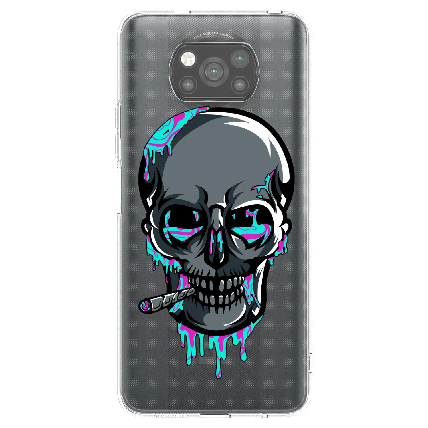 Picasee silikónový čierny obal pre Xiaomi Poco X3 Pro - EARTH - Lebka 3.0