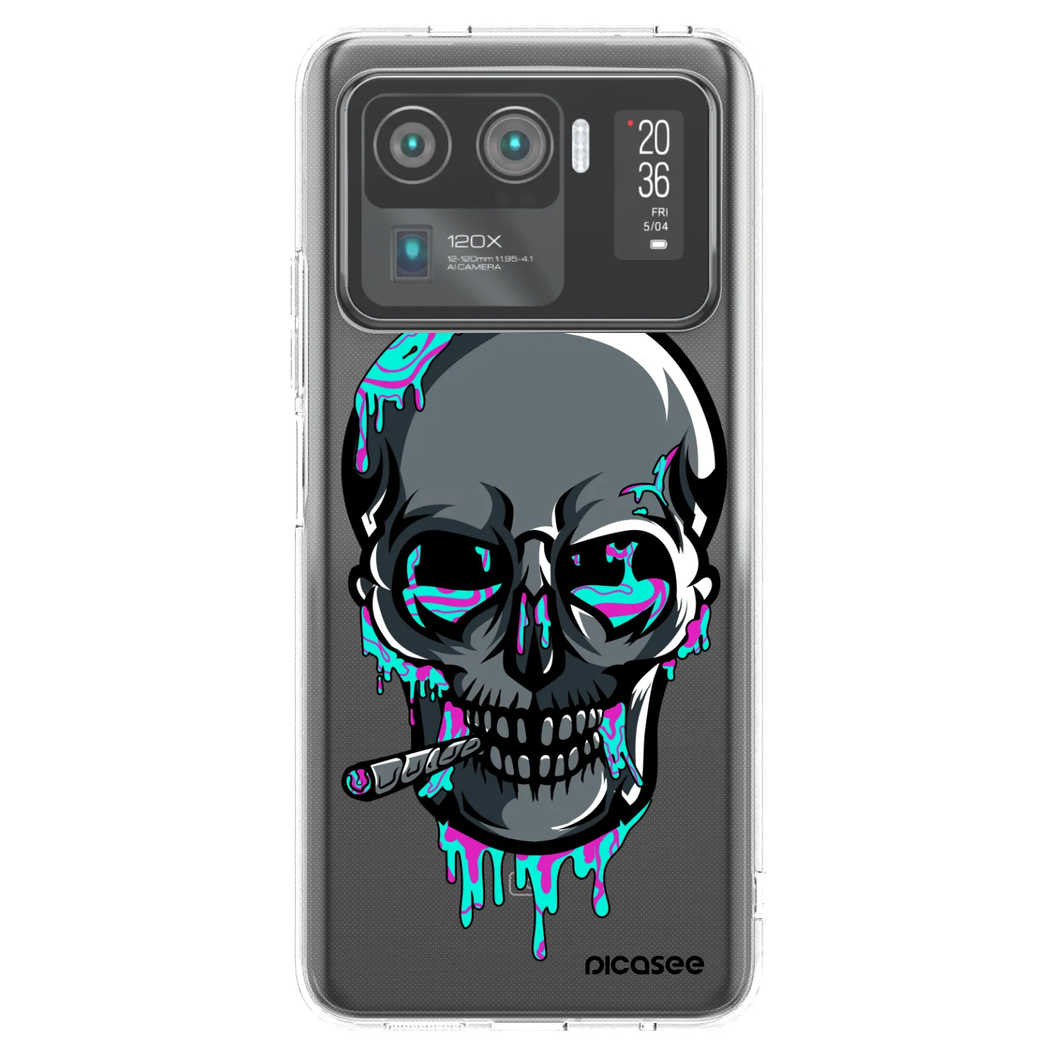Picasee silikónový prehľadný obal pre Xiaomi Mi 11 Ultra - EARTH - Lebka 3.0